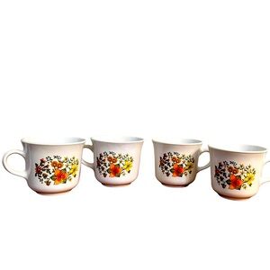 Vintage Set of 4 Corelle Corning “Indian Summer” Mugs